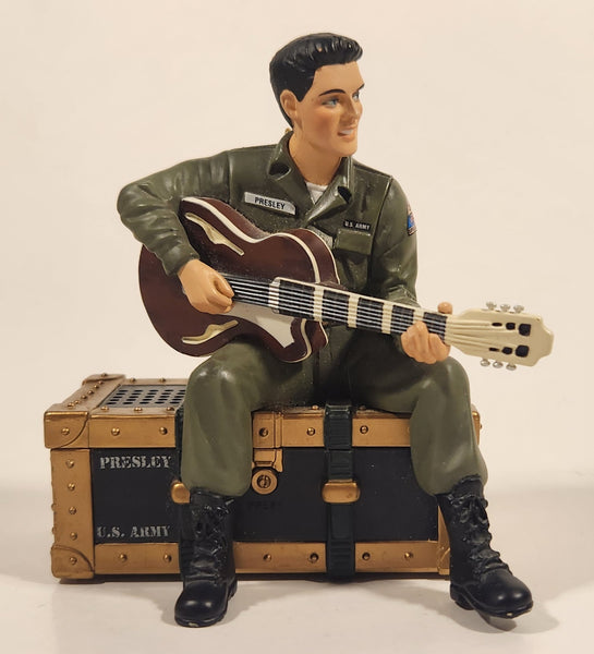 2000 Carlton Cards EPE Elvis Presley A Long Way From Home U.S. Army Singing Christmas Ornament