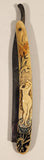Antique ERN Wald-German The French Stag Nude Lady Shaving Straight Razor with Case