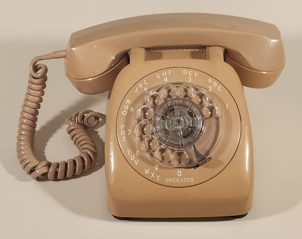 Vintage 1954-1975 GTE Automatic Electric Sand/Beige Model AE-80 Rotary Telephone