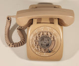 Vintage 1954-1975 GTE Automatic Electric Sand/Beige Model AE-80 Rotary Telephone