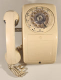 Vintage AE Automatic Electric Type 90 Cream White Wall Mount Rotary Telephone