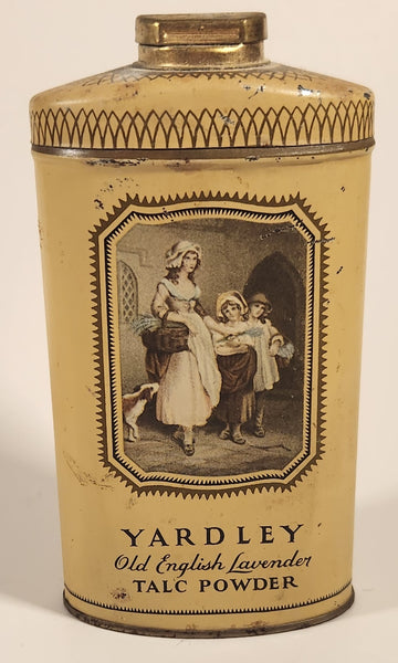 Antique Yardley Old English Lavender Talc Powder Tin Can Still Full