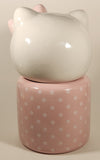 2024 Blue Sky Clayworks Sanrio Hello Kitty Pink and White Polka Dot 10" Ceramic Cookie Jar