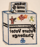 Girl Guides Canada Future Voter Challenge 3" x 3 5/8" Embroidered Fabric Patch Badge