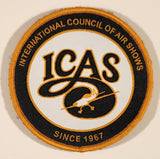 ICAS Since 1967 International Council Of Air Shows 3" Embroidered Fabric Patch Badge