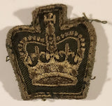 Canadian Army Warrant Officer III Crown 1 1/2" x 1 3/4" Embroidered Fabric Patch Badge