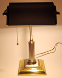 Vintage Brass 14 1/4" Piano Bankers Desk Lamp with Square Base