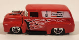 2010 Hot Wheels HW Performance 1956 Ford Truck Champion Spark Plugs Red Die Cast Toy Car Hot Rod Vehicle