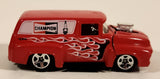 2010 Hot Wheels HW Performance 1956 Ford Truck Champion Spark Plugs Red Die Cast Toy Car Hot Rod Vehicle