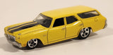 2009 Hot Wheels 1970 Chevrolet Chevelle SS Wagon Yellow Die Cast Toy Car Vehicle