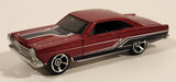 2010 Hot Wheels Muscle Mania '66 Ford Fairlane GT Metalflake Dark Red Die Cast Toy Car Vehicle