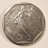 1981 France 2 Francs Nickel Metal Coin