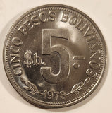 1978 Republica De Bolivia 5 Pesos Bolivianos Nickel Metal Coin