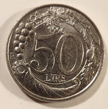 1996 Italy 50 Lire Copper-Nickel Metal Coin