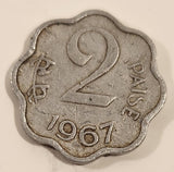 1967 India 2 Paise Copper-Nickel Metal Coin