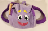 Mattel Viacom Dora The Explorer Backpack and Map Character Small Soft Fabric Purple Bag