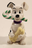1996 McDonald's Disney 101 Dalmatians Dog with Bone and Candy Cane 3" Plastic Toy Figure