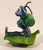 1998 McDonald's Pixar A Bug's Life Movie Flik Ant on Leaf Pull Back 3" Tall Plastic Toy Figure