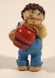 Vintage 1984 OAA Cabbage Patch Kids Boy Holding Cookie Jar Eating Cookies 2 3/8" PVC Toy Figure