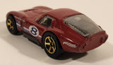 2012 Hot Wheels Shelby Cobra Daytona Coupe Maroon Dark Red Die Cast Toy Car Vehicle