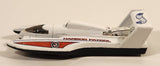 1998 Hot Wheels Police Squad Hydroplane Harbor Patrol White Die Cast Toy Speed Boat Vehicle
