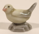 Grey Sparrow Song Bird Miniature 1 1/8" Porcelain Figurine