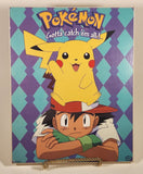 Scorpio Posters Nintendo Pokemon Gotta catch 'em all! Pikachu and Ash 7 3/4" x 9 3/4" Hardboard Wood Wall Plaque Poster