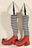 Wizard Of Oz Wicked Witch Style Witch Leg Stake Halloween Decoration Pair