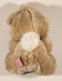 1982 R. Dakin & Company Light Brown Bunny Rabbit with Red Bow 8" Stuffed Plush Toy