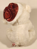 2019 TY Beanie Babies Oslo The White Polar Bear with Red Glitter Santa Hat 6" Stuffed Plush Toy with Tag
