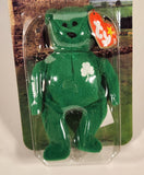 1999 McDonald's Ty Beanie Babies Erin The Bear Green 5" Tall Plush Stuffed Animal Toy New in Package