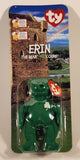 1999 McDonald's Ty Beanie Babies Erin The Bear Green 5" Tall Plush Stuffed Animal Toy New in Package