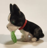 Puppy In My Pocket Spike Boston Terrier Dog with Frisbee Miniature 1 1/2" Toy Figure