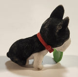 Puppy In My Pocket Spike Boston Terrier Dog with Frisbee Miniature 1 1/2" Toy Figure