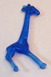 Translucent Blue Giraffe Drink Marker 2" Plastic Toy Figure
