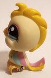 2010 Hasbro LPS Littlest Pet Shop Pets In The Jungle Cockatoo Yellow 1 7/8" Plastic Toy Figure #1452