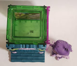 2014 Hasbro LPS Littlest Pet Shop Sunshine Sweetness Monkey Purple 2 1/8" Plastic Toy Figure #3821 with Accessories and Building Block