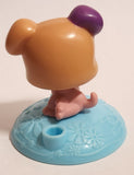 2011 McDonald's Hasbro LPS Littlest Pet Shop Brown Puppy Dog 2 1/4" Plastic Toy Figure