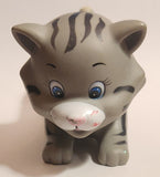 Rare Grey Striped Cat Simba 5" Hard Rubber Toy Figure