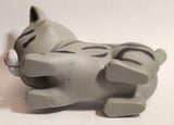Rare Grey Striped Cat Simba 5" Hard Rubber Toy Figure