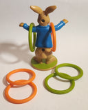2017 McDonald's Peter Rabbit 4" Tall Plastic Toy Figure With Hula Hoop Rings