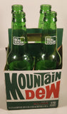 2015 Mountain Dew 4-Pack of 12 Fl Oz 355 mL Green Glass Bottles with Paper Carrier