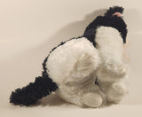 Black and White Cat with Pink Bow 12" Stuffed Plush Toy