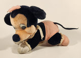 1984 Disneyland Walt Disney World Crawling Baby Minnie Mouse 9 1/2" Stuffed Plush Toy