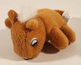 Smilemakers Brown Smiling Pony Laying Down 3" Stuffed Plush Toy