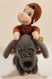 Rare 2007 Marvel Toys Universal Studios Curious George Rumble N Go Riding Charkie Grey Dog 7 1/2" Stuffed Plush Pull String Toy