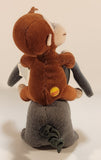 Rare 2007 Marvel Toys Universal Studios Curious George Rumble N Go Riding Charkie Grey Dog 7 1/2" Stuffed Plush Pull String Toy