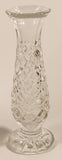 Diamond Pattern 5 1/4" Clear Pressed Glass Bud Vase