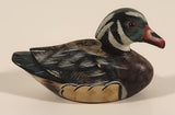 Vintage Pacific Rim Carvers Wood Duck 4" Light Weight Wood Carved Figurine