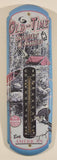 Jim Hansel JQ Outdoors Old-Time Outfitters & Supplies Buy American U.S. Bonds Sold Here Tin Metal Thermometer Sign